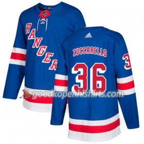 New York Rangers Mats Zuccarello 36 Adidas 2017-2018 Royal Authentic Shirt - Mannen